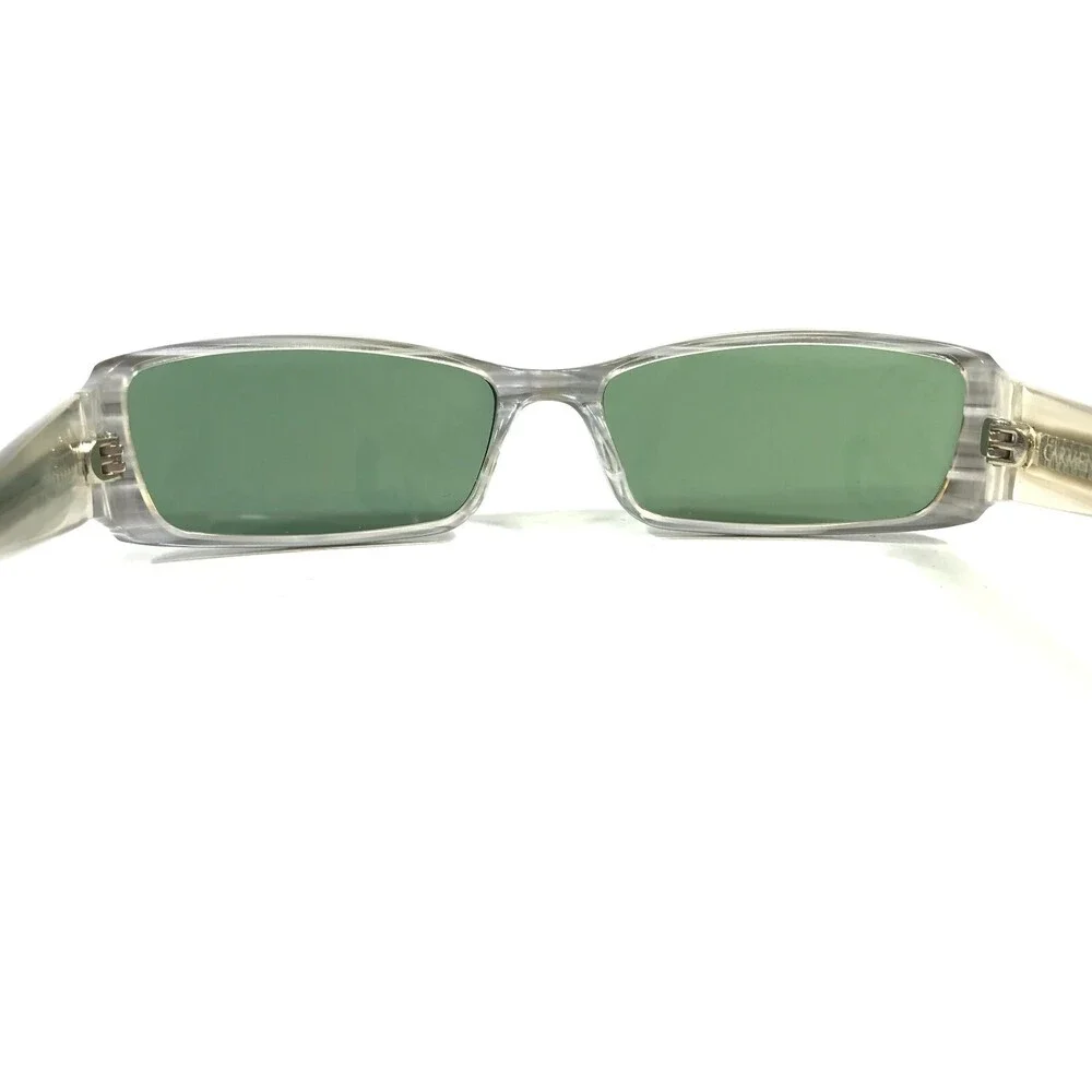 Carmen Marc Valvo Sunglasses Mischa Olive Pearl Brown Green Rectangular Frames